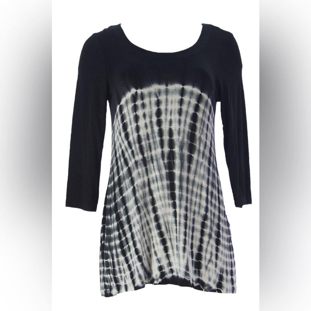 Miracle body 2 Piece Set Black & White Tie-Dye Shark-bite Tunic BodyShaper S & M